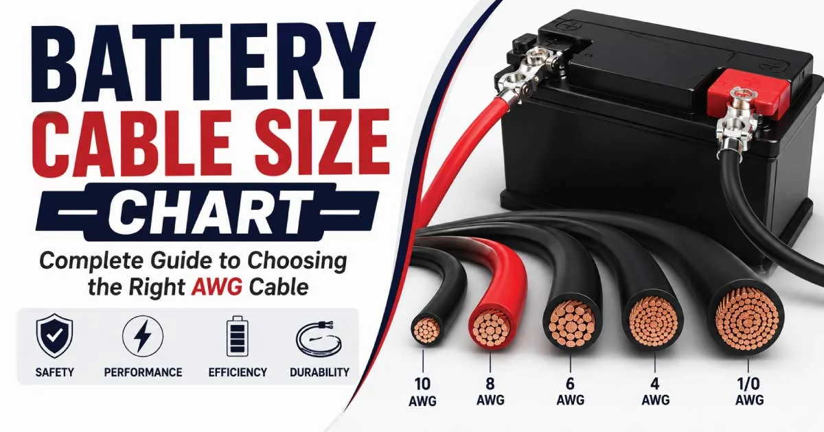 Battery Cable Size Chart: Complete Guide to Choosing the Right AWG Cable