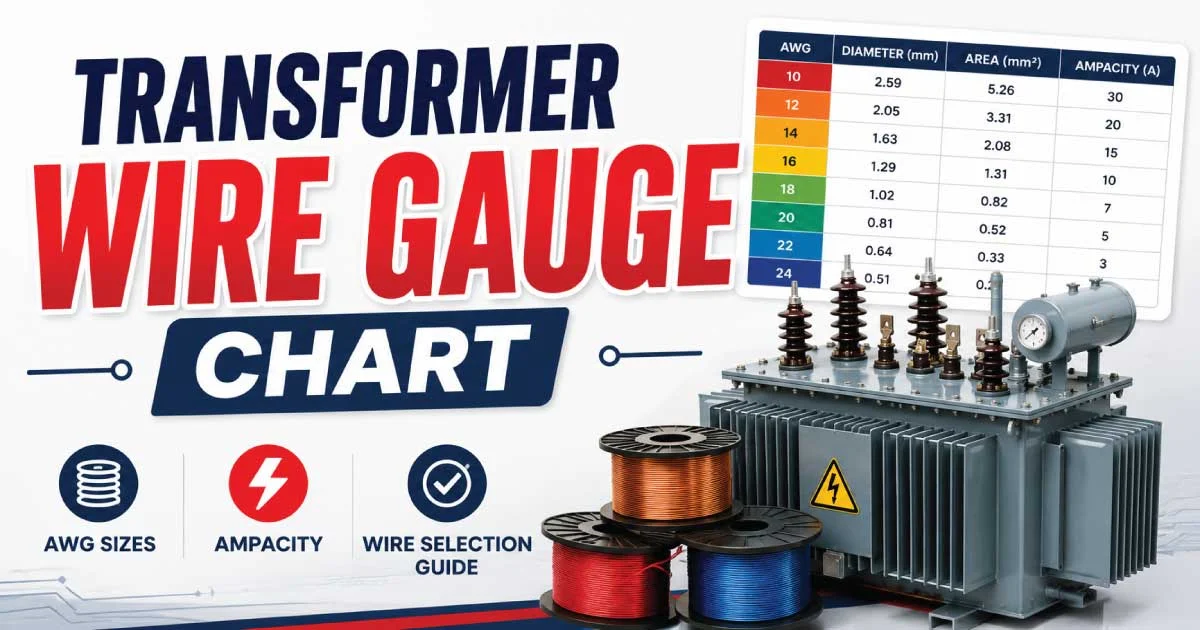 Transformer Wire Gauge Chart: AWG Sizes, Ampacity & Wire Selection Guide