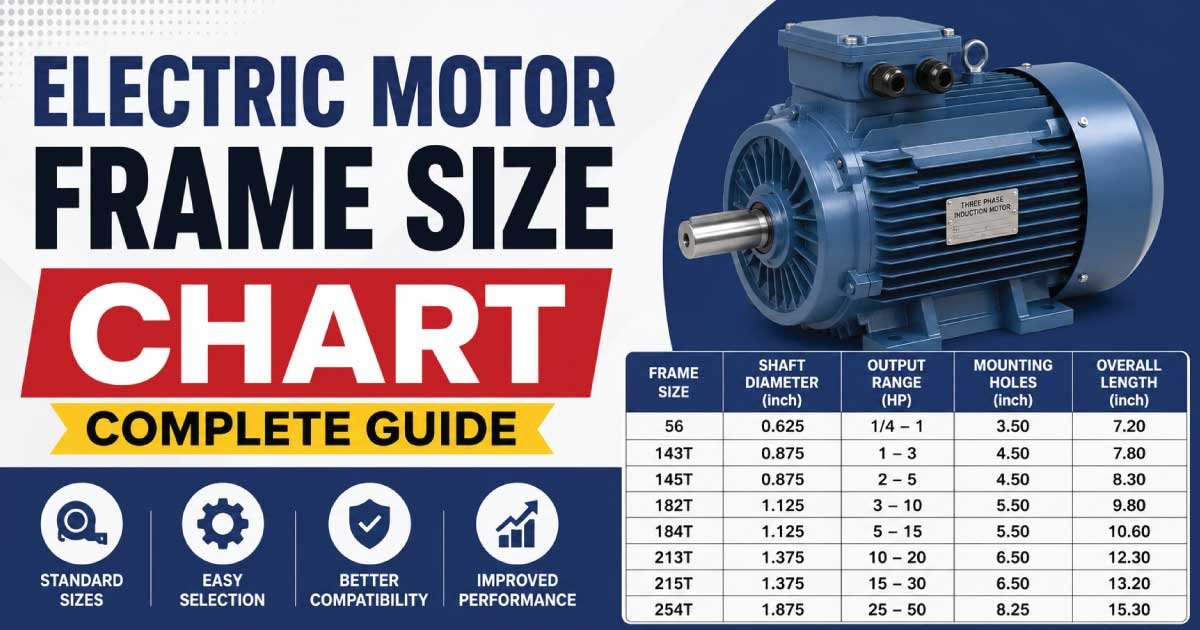 Electric Motor Frame Size Chart