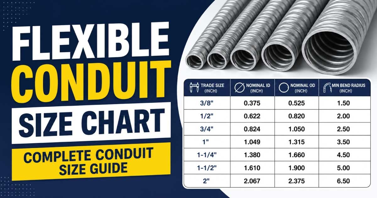 Flexible Conduit Size Chart