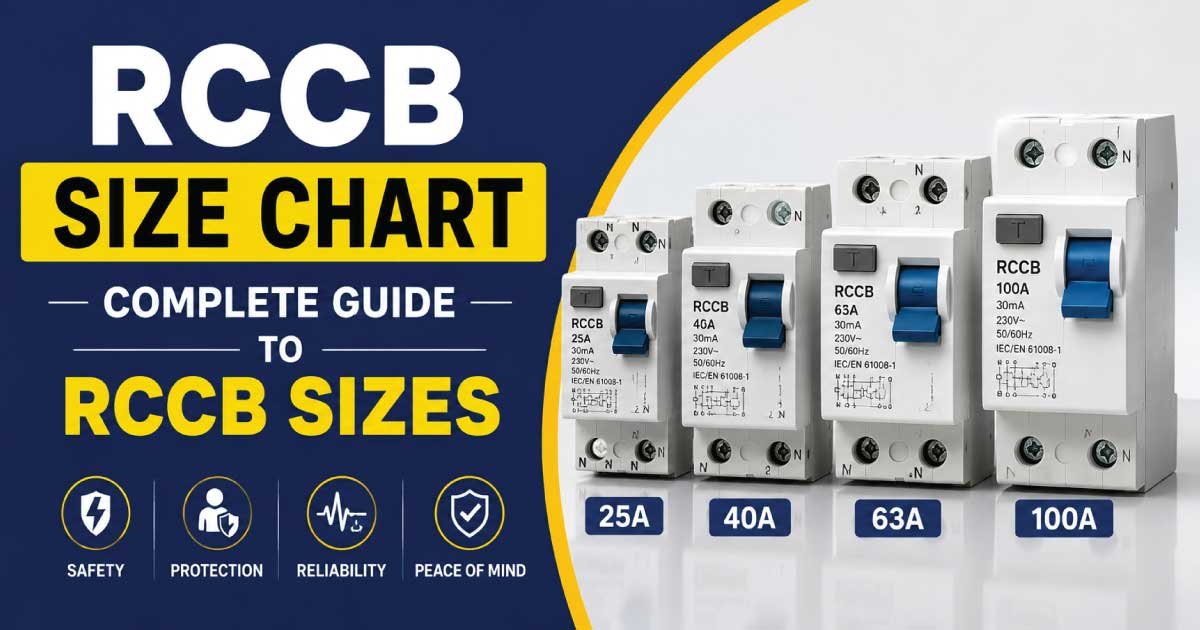 RCCB Size Chart
