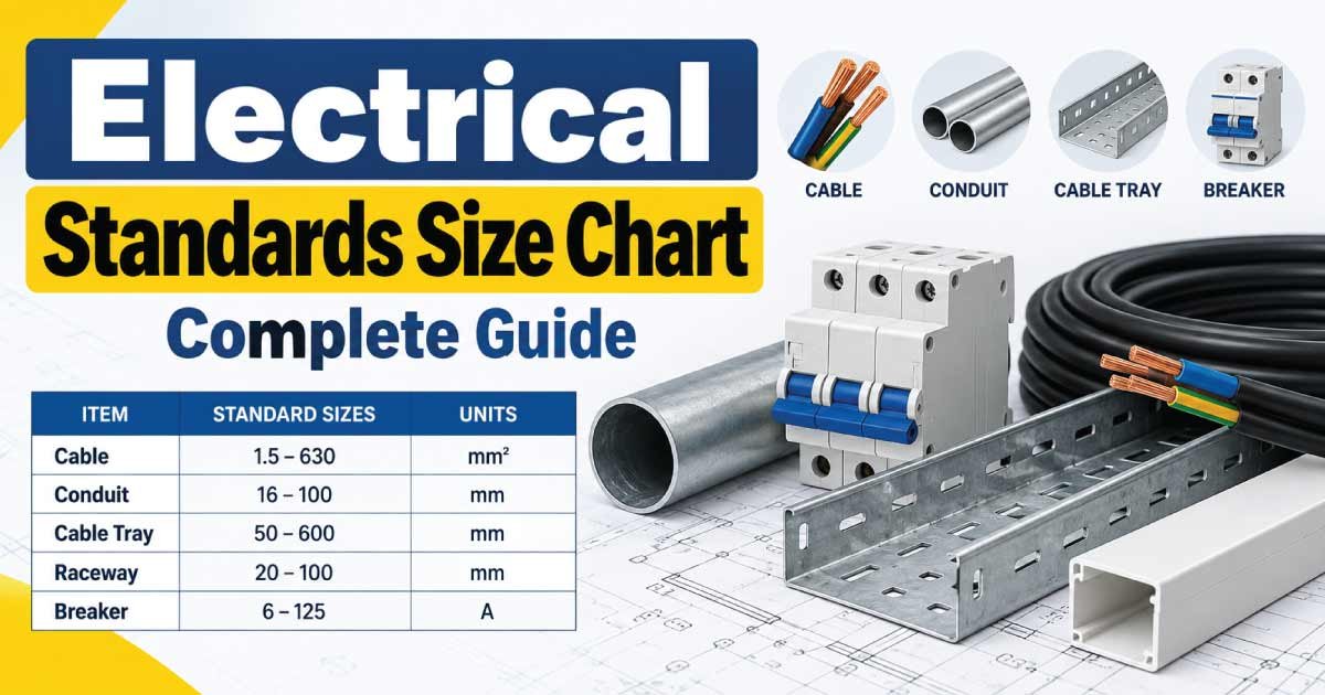 Electrical Standards Size Chart