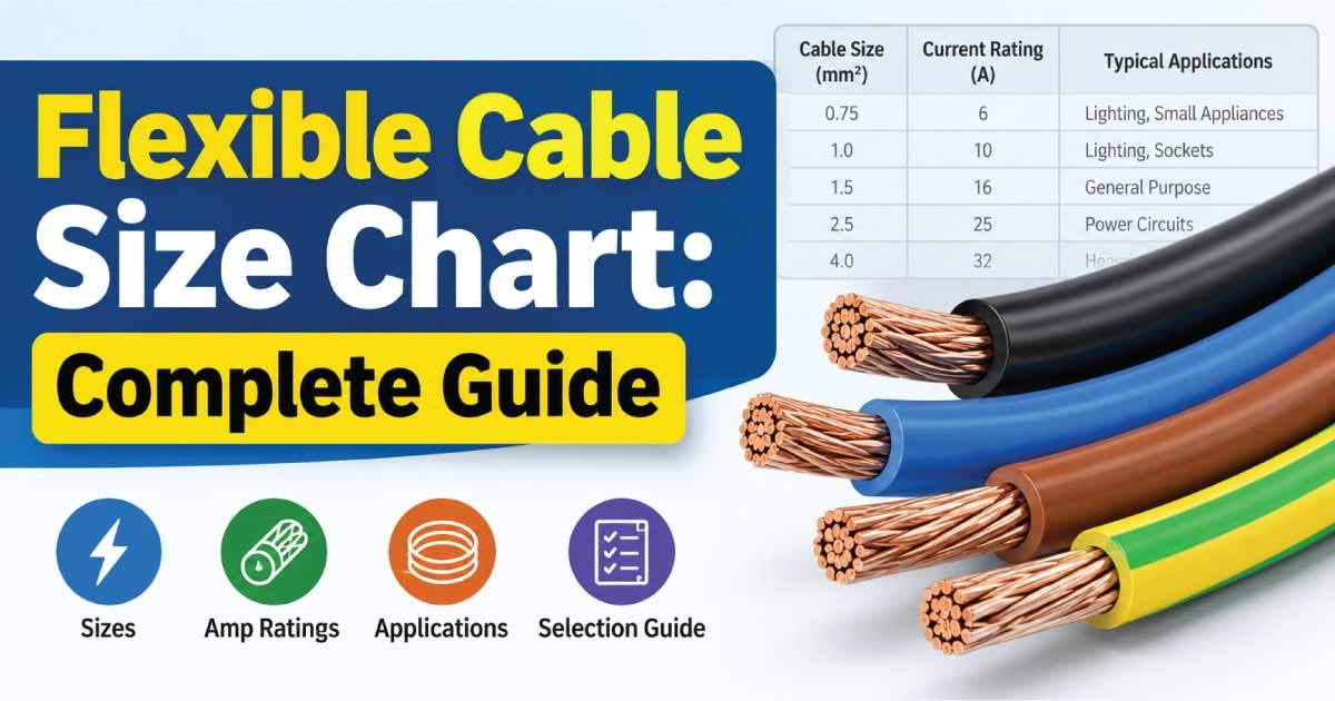 Flexible Cable Size Chart