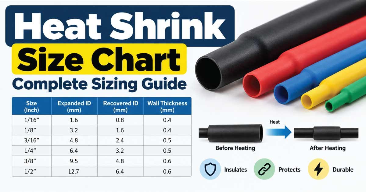 Heat Shrink Size Chart