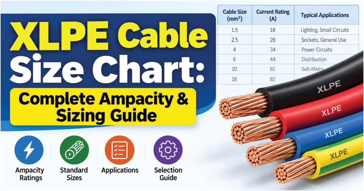 XLPE Cable Size Chart