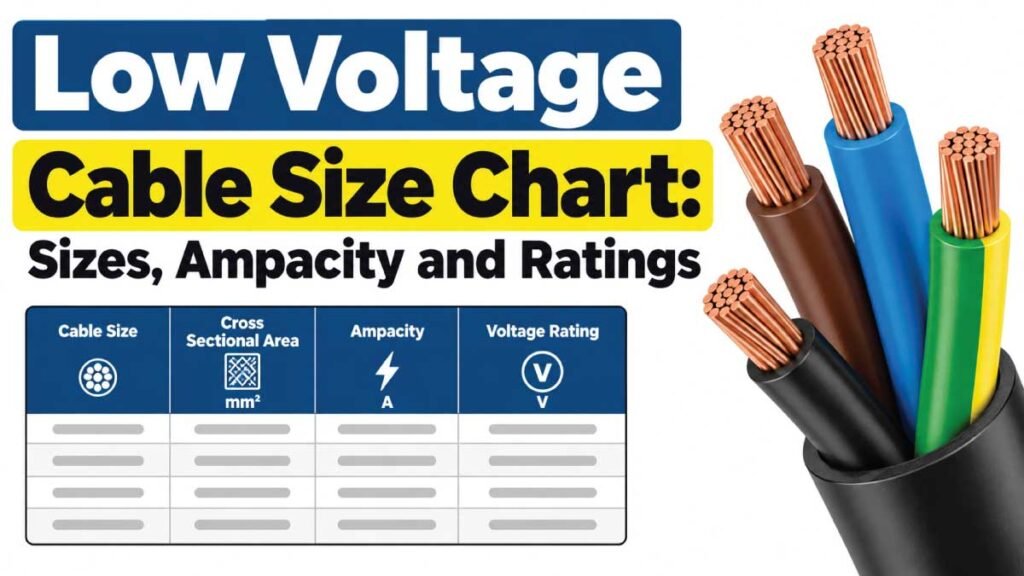 Low Voltage Cable Size Chart: Sizes, Ampacity and Ratings - Electric Sizes